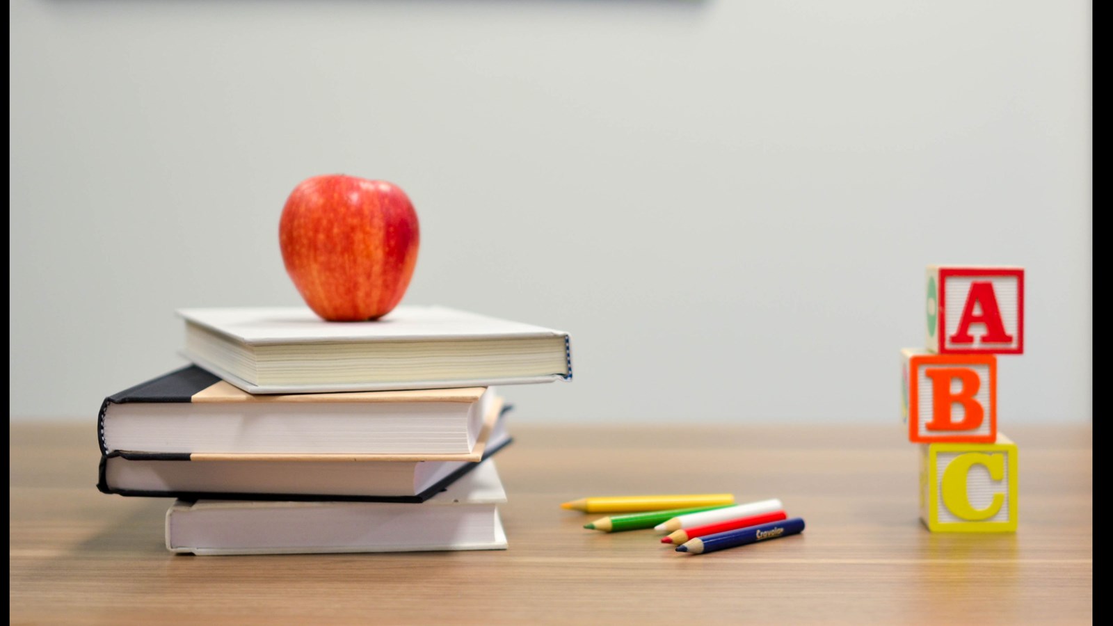 Books, Appl, Pencil